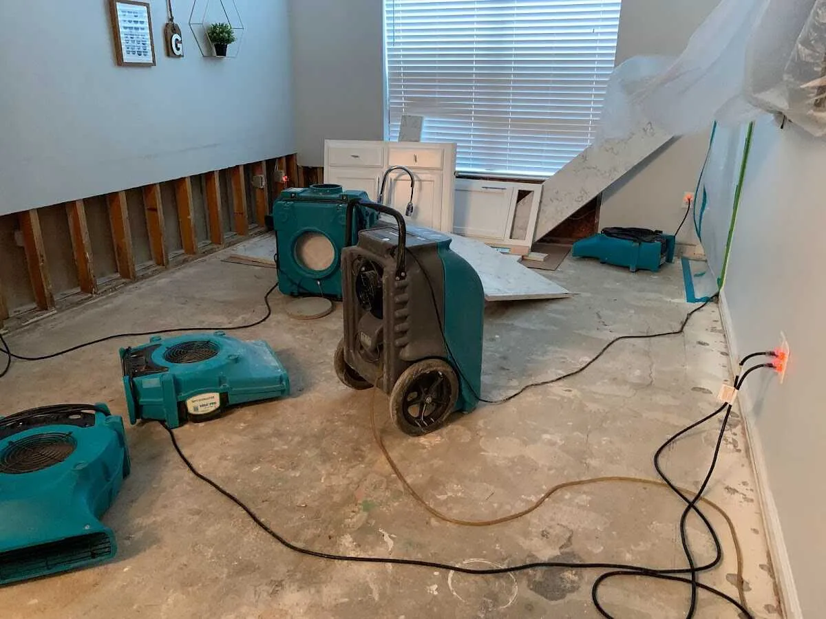 Dehumidifier in flood-cut room for Water Extraction & Removal in Pueblo